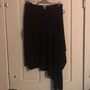 Asymmetrical Dressy Black Blouse